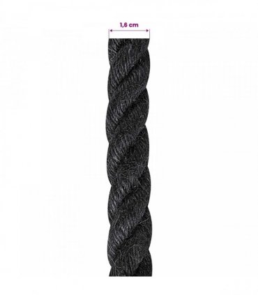 vidaXL Jute Rope 16 Black 100% Tossa jute