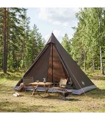 vidaXL Backpacking Tent Brown and Grey 2-Person