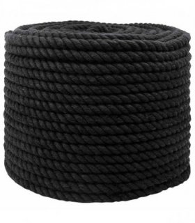 vidaXL Cotton Rope 250 m 10 Black 100% Cotton