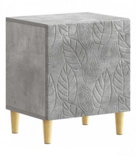 vidaXL Bedside Table Concrete Grey 43 x 34.5 x 50 cm Engineered Wood