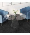 vidaXL Carpet Tile Striped Black 50 x 50 cm 20 pcs PP and Bitumen