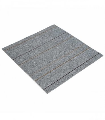 vidaXL Carpet Tile Light Grey with Stripes 50 x 50 cm 20 pcs