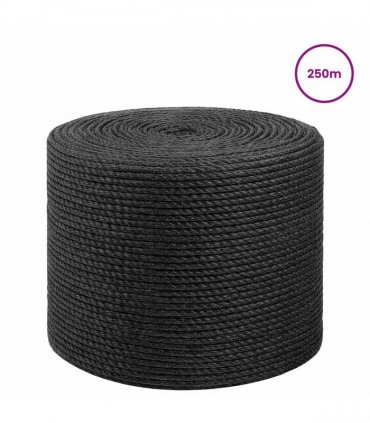 vidaXL Jute Rope 6 Black 100% Tossa jute