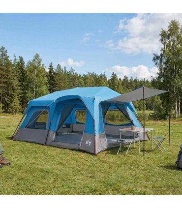vidaXL Instant Tent Blue 10-Person 185T Polyester with PU Coating