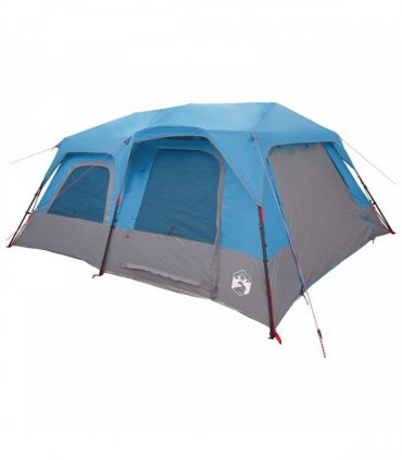 vidaXL Instant Tent Blue 10-Person 185T Polyester with PU Coating