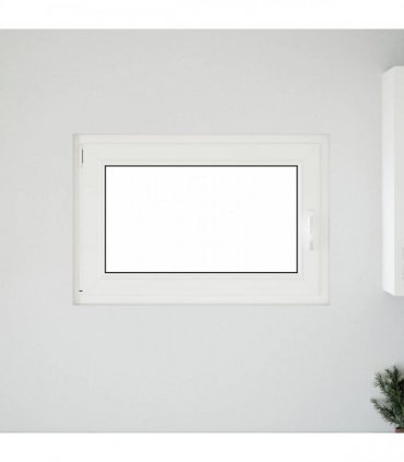 vidaXL Basement Window RISOR 90 x 50 cm PVC and Glass White