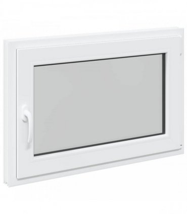 vidaXL Basement Window RISOR 90 x 60 cm PVC and Glass White