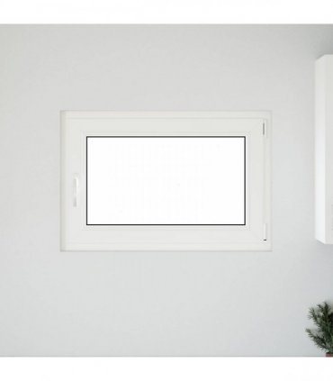 vidaXL Basement Window RISOR 90 x 60 cm PVC and Glass White