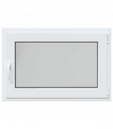 vidaXL Basement Window RISOR 90 x 60 cm PVC and Glass White