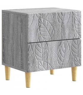 vidaXL Bedside Table Grey Sonoma 43 x 34.5 x 48 cm Engineered Wood