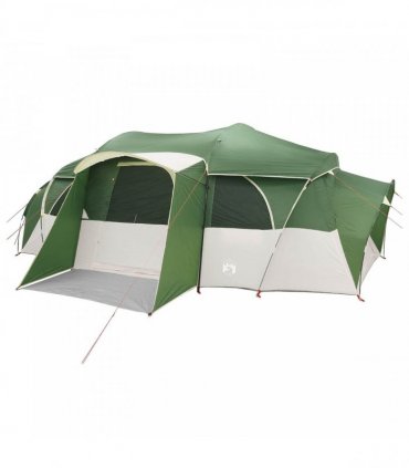 vidaXL Family Tent with Rainfly Water-resistant tunnel Green 10-Person