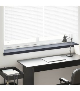 vidaXL Window Sill Anthracite with wood grain 140 x 20 x 4.5 cm PVC