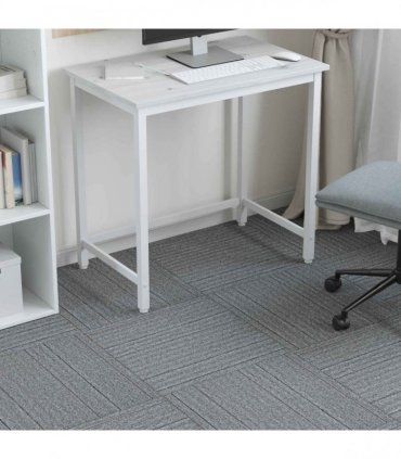 vidaXL Carpet Tile Light Grey with Stripe 50 x 50 cm 4 pcs