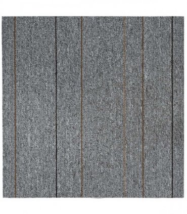 vidaXL Carpet Tile Light Grey with Stripe 50 x 50 cm 4 pcs