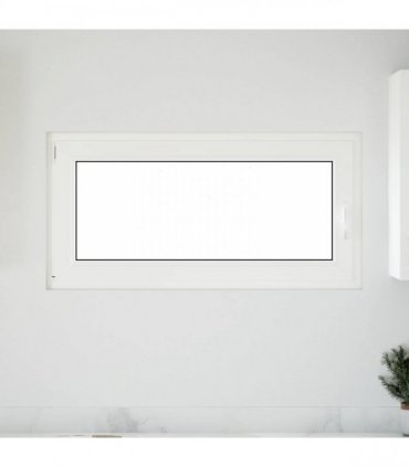 vidaXL Basement Window RISOR 120 x 60 cm PVC and Glass White
