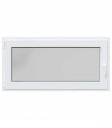 vidaXL Basement Window RISOR 120 x 60 cm PVC and Glass White