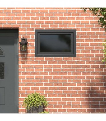 vidaXL Basement Window RISOR 90 x 60 cm PVC and Glass Anthracite