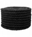 vidaXL Rope Black 2 x 2 x 5000 cm Cotton