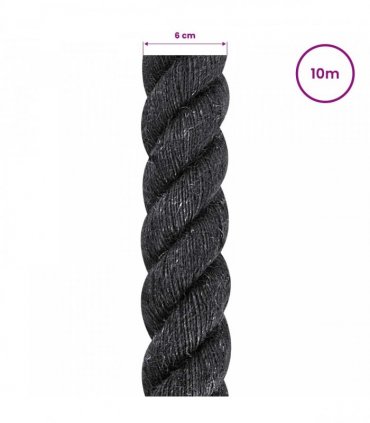 vidaXL Jute Rope 60 Black 100% Tossa jute