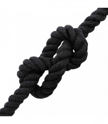 vidaXL Rope Black 2 x 2 x 2500 cm Cotton
