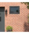 vidaXL Basement Window RISOR 80 x 70 cm PVC and Glass Anthracite