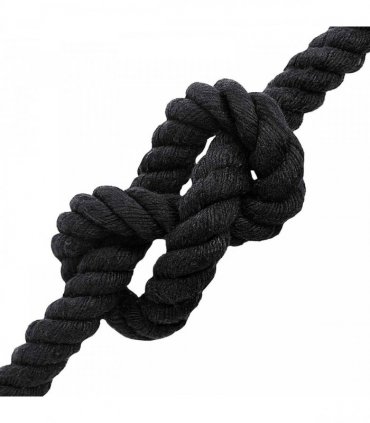 vidaXL Rope Black 2.4 x 2.4 x 2500 cm Cotton