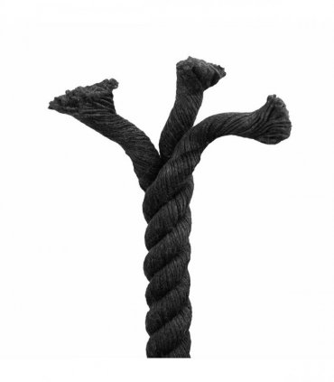 vidaXL Rope Black 2.4 x 2.4 x 2500 cm Cotton
