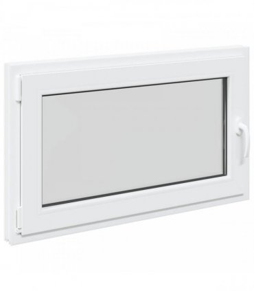vidaXL Basement Window RISOR 100 x 60 cm PVC and Glass White
