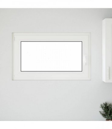 vidaXL Basement Window RISOR 100 x 60 cm PVC and Glass White