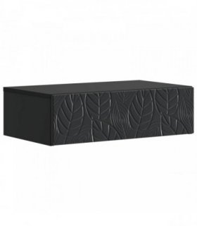 vidaXL Wall-Mounted Side Table Black 59 x 34.5 x 17 cm Engineered Wood