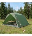 vidaXL Tunnel Tent Green 4-Person 185T Polyester with PU Coating