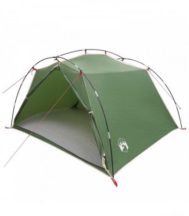 vidaXL Tunnel Tent Green 4-Person 185T Polyester with PU Coating