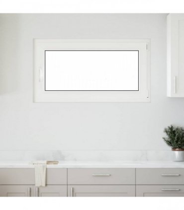 vidaXL Basement Window RISOR 110 x 50 cm PVC and Glass White
