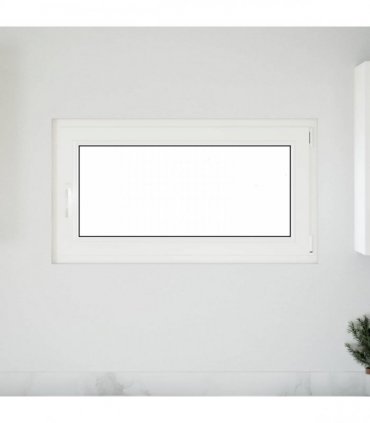 vidaXL Basement Window RISOR 110 x 50 cm PVC and Glass White