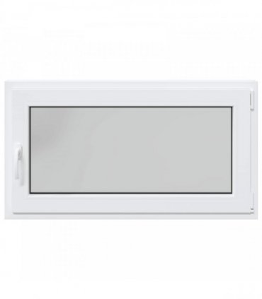 vidaXL Basement Window RISOR 110 x 50 cm PVC and Glass White