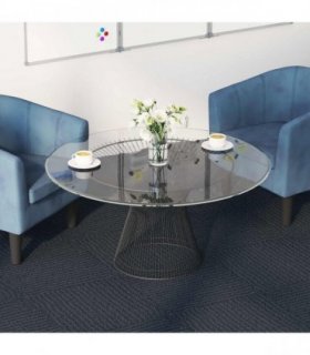 vidaXL Carpet Tile Blue Grey 50 x 50 cm 36 pcs PP and Bitumen