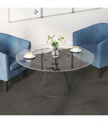 vidaXL Carpet Tile Striped Dark Brown 50 x 50 cm 4 pcs PP and Bitumen
