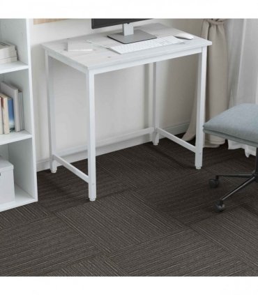 vidaXL Carpet Tile Striped Dark Brown 50 x 50 cm 4 pcs PP and Bitumen