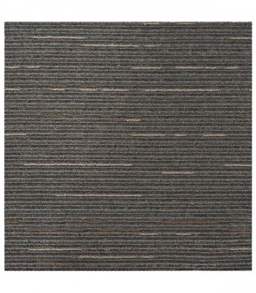 vidaXL Carpet Tile Striped Dark Brown 50 x 50 cm 4 pcs PP and Bitumen