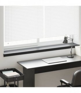 vidaXL Window Sill Black with wood grain 140 x 25 x 4.5 cm PVC