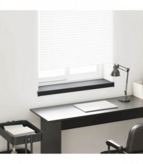 vidaXL Window Sill Black with wood grain 100 x 25 x 4.5 cm PVC