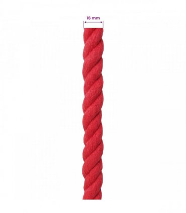 vidaXL Rope Red 1.6 x 1.6 x 10000 cm Cotton