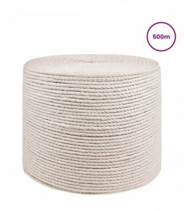 vidaXL Jute Rope 6 White 100% Tossa jute