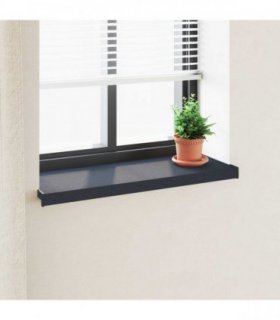 vidaXL Window Sill Anthracite with wood grain 60 x 35 x 4.5 cm PVC
