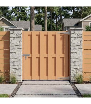 vidaXL Garden Gate 100 x 100 cm WPC and Aluminium Brown