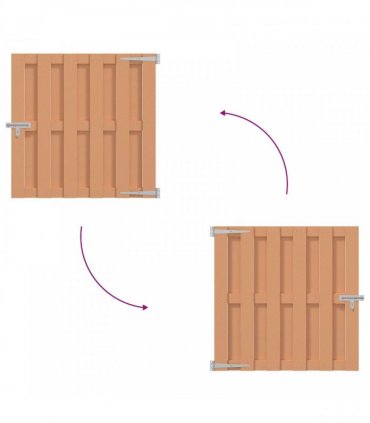 vidaXL Garden Gate 100 x 100 cm WPC and Aluminium Brown