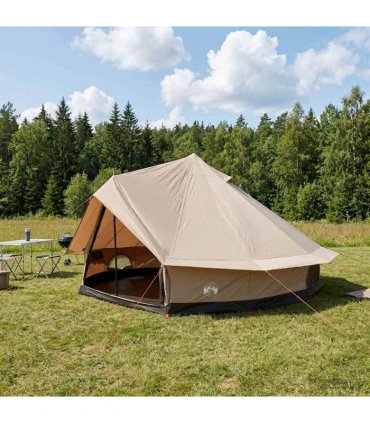 vidaXL Family Tent Cream 10-Person Polycotton