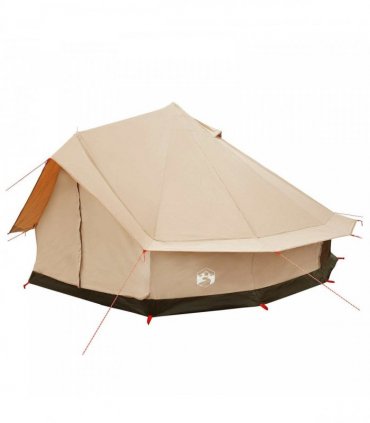 vidaXL Family Tent Cream 10-Person Polycotton
