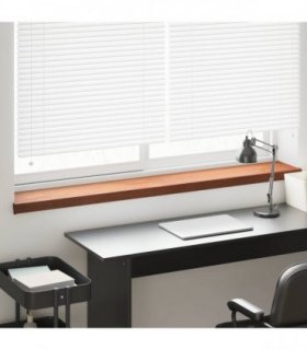 vidaXL Window Sill Brown wood 120 x 25 x 4.5 cm PVC