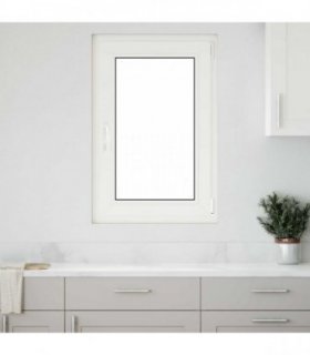 vidaXL Basement Window RISOR 60 x 90 cm PVC and Glass White